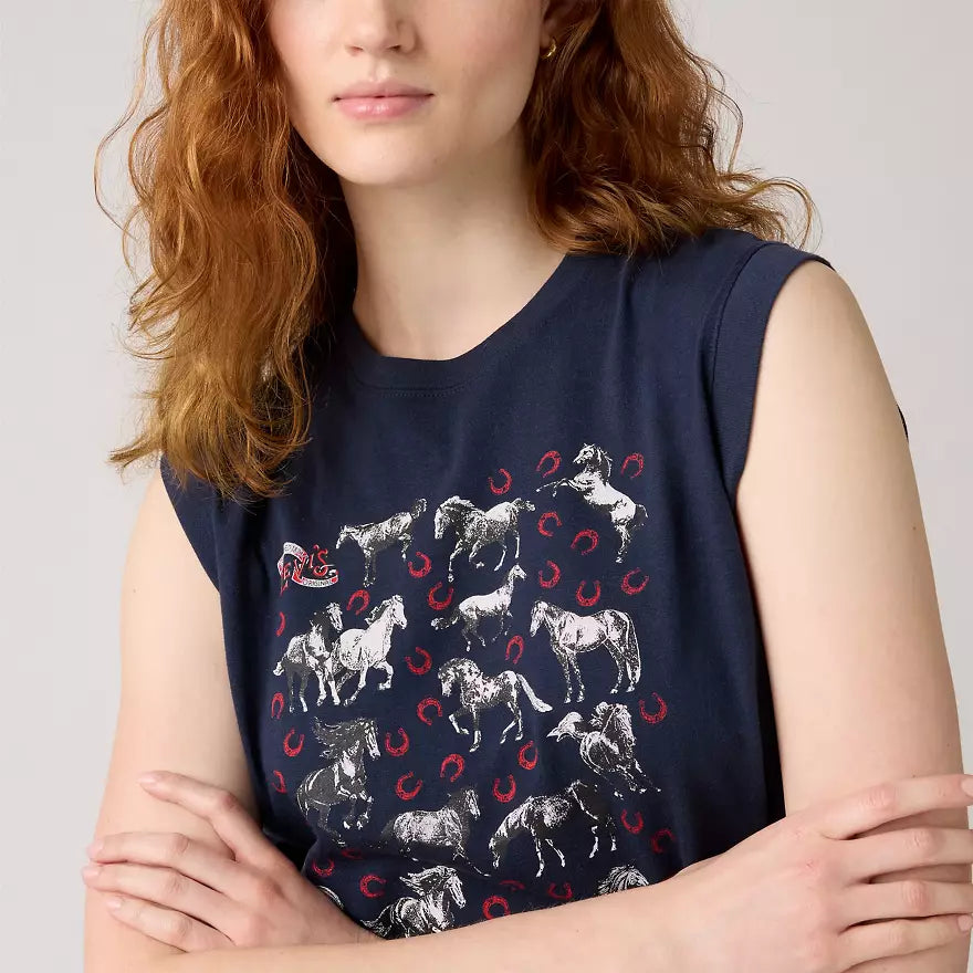 Graphic Boxy Tank Top