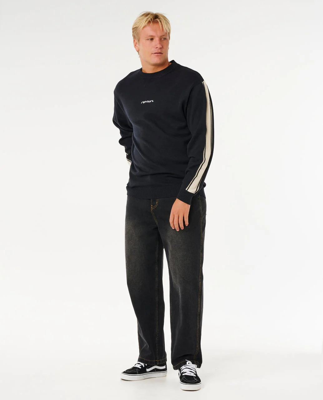 Inner Visions Stripe Knit Crew