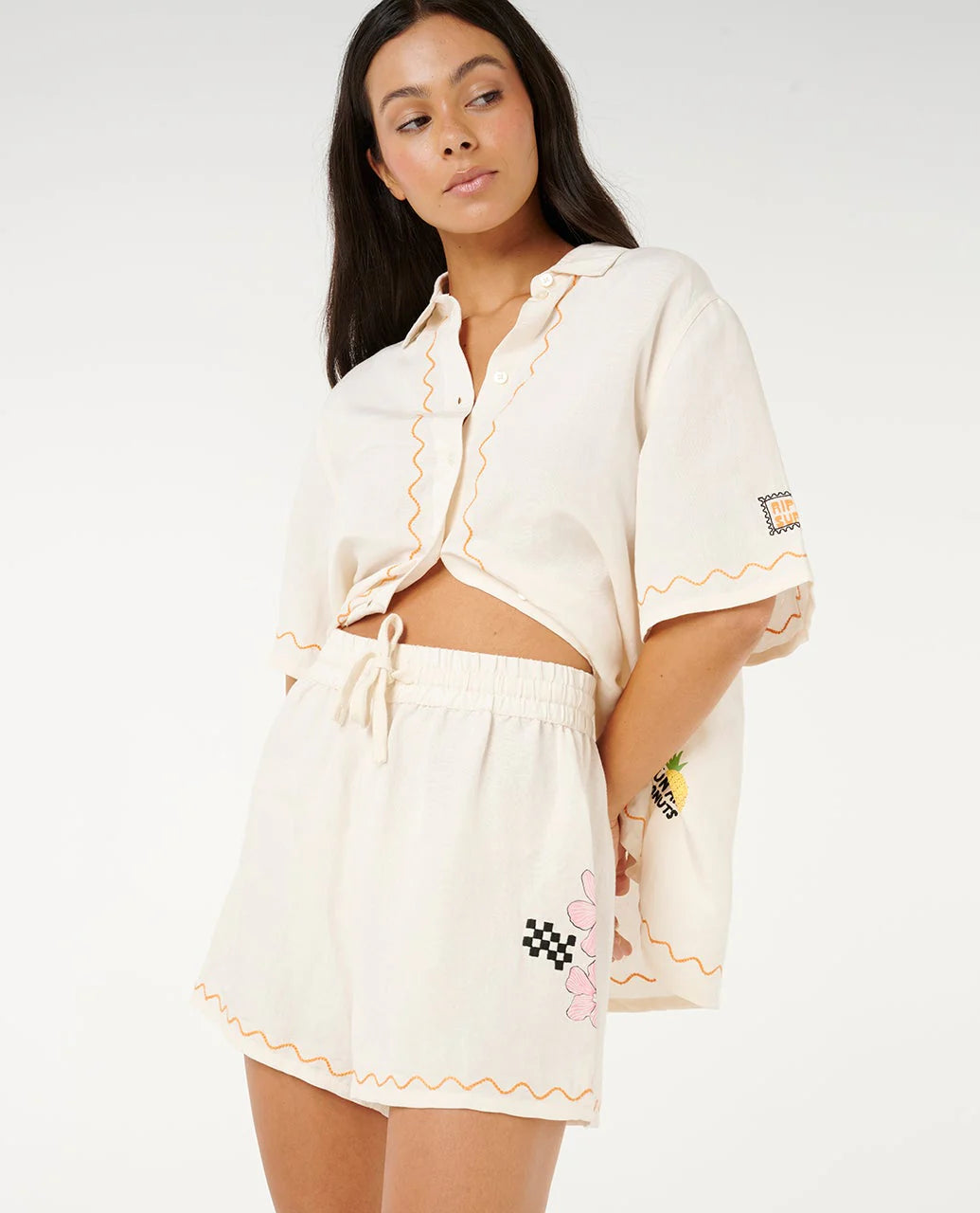 Sunset Luau Embroidered Short