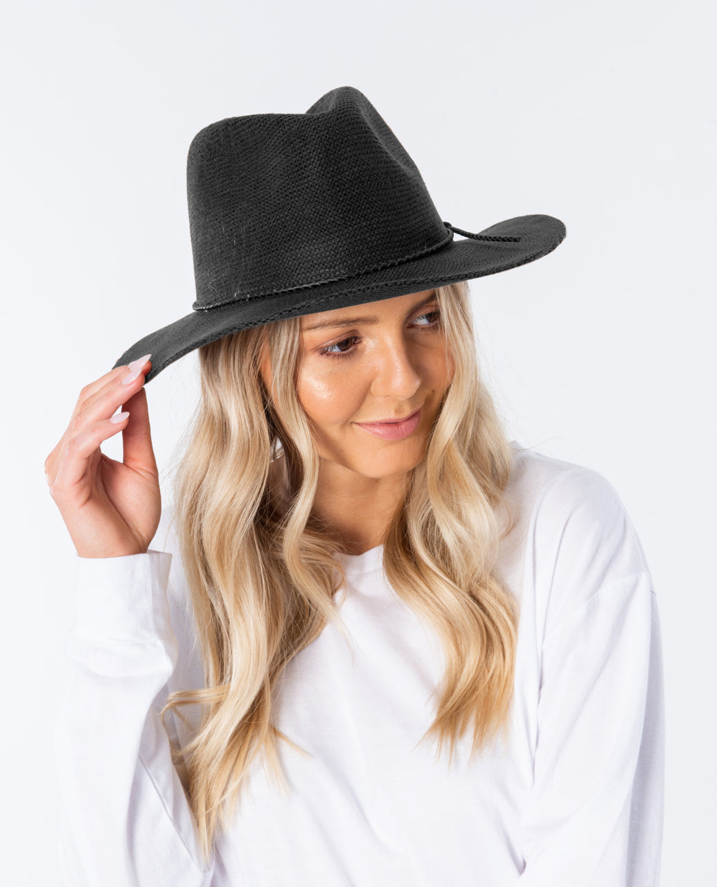 Solid Knit Panama Hat main image 1