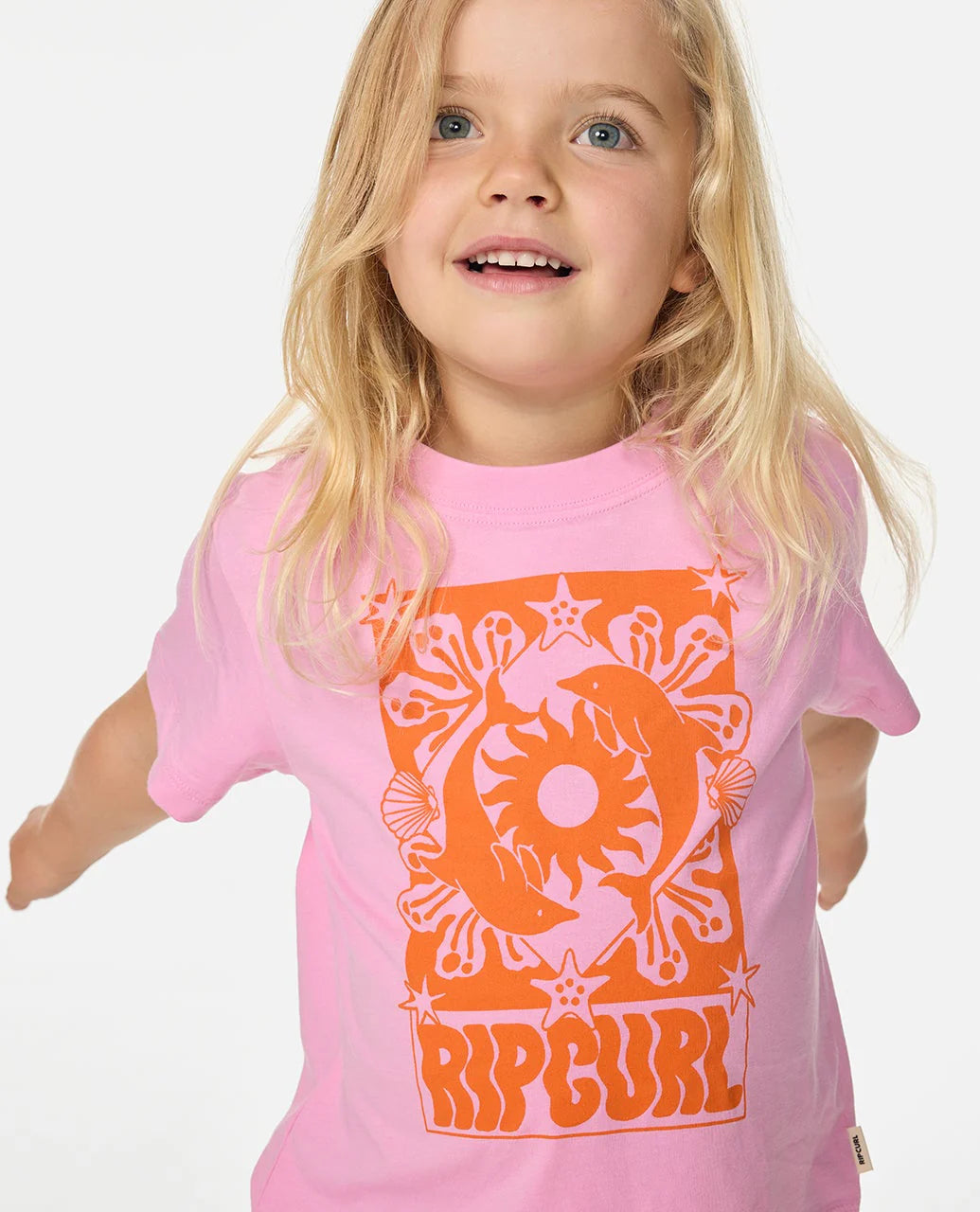 Girls Sun Swell Dolphin Tee