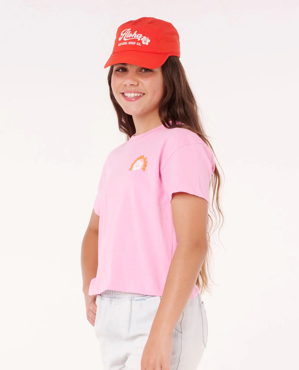 Girls Surf Puff Baby Crop Tee