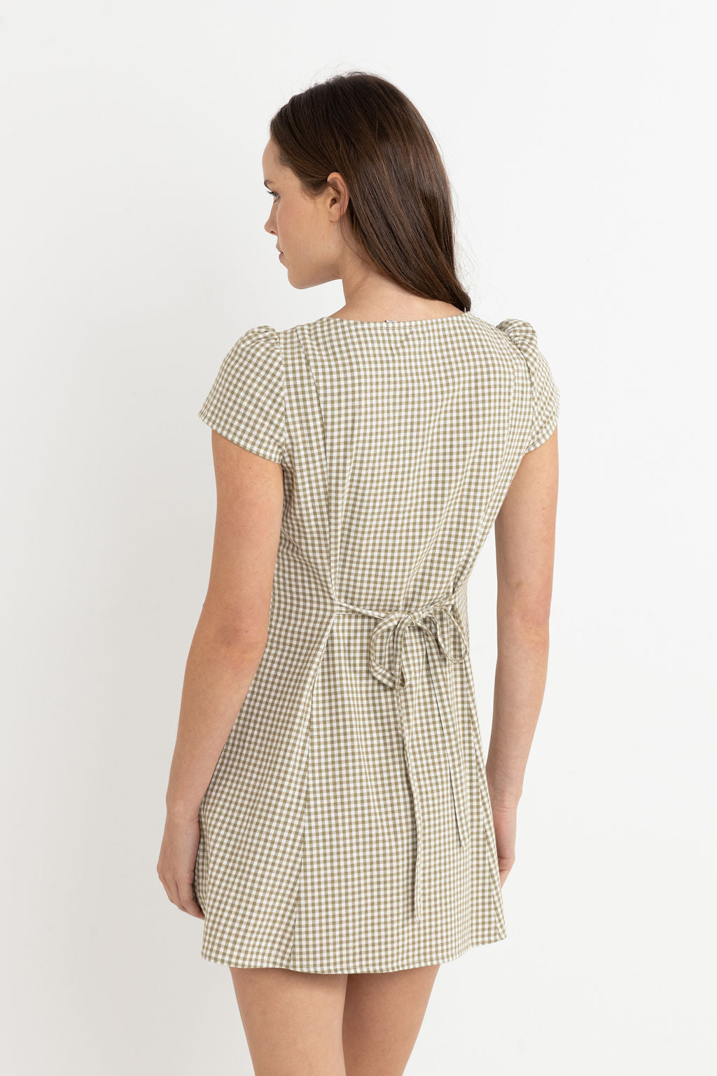 Lola Check Cap Sleeve Mini Dress