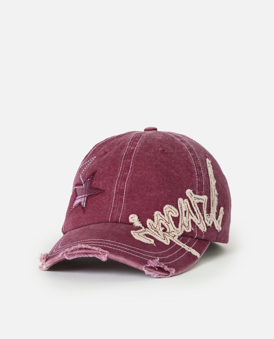 Archive Script Distressed Cap