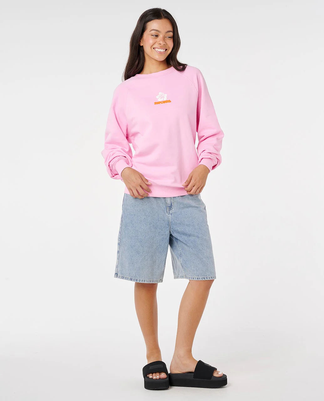 Luxe Surf Raglan Relaxed Crew