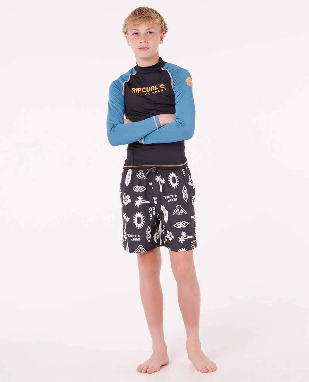 Boys Shock UPF Long Sleeve Rash Vest
