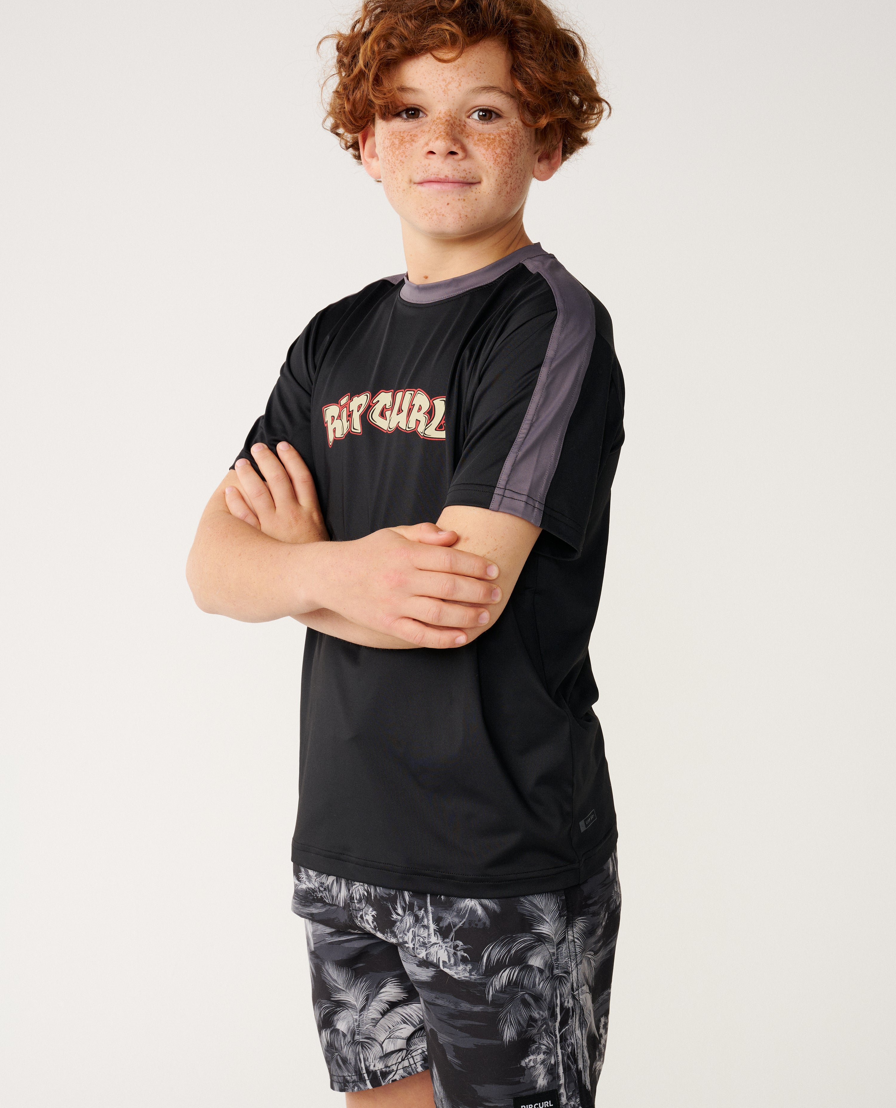 Kids Surf Shack Panel UPF Short Sleeve