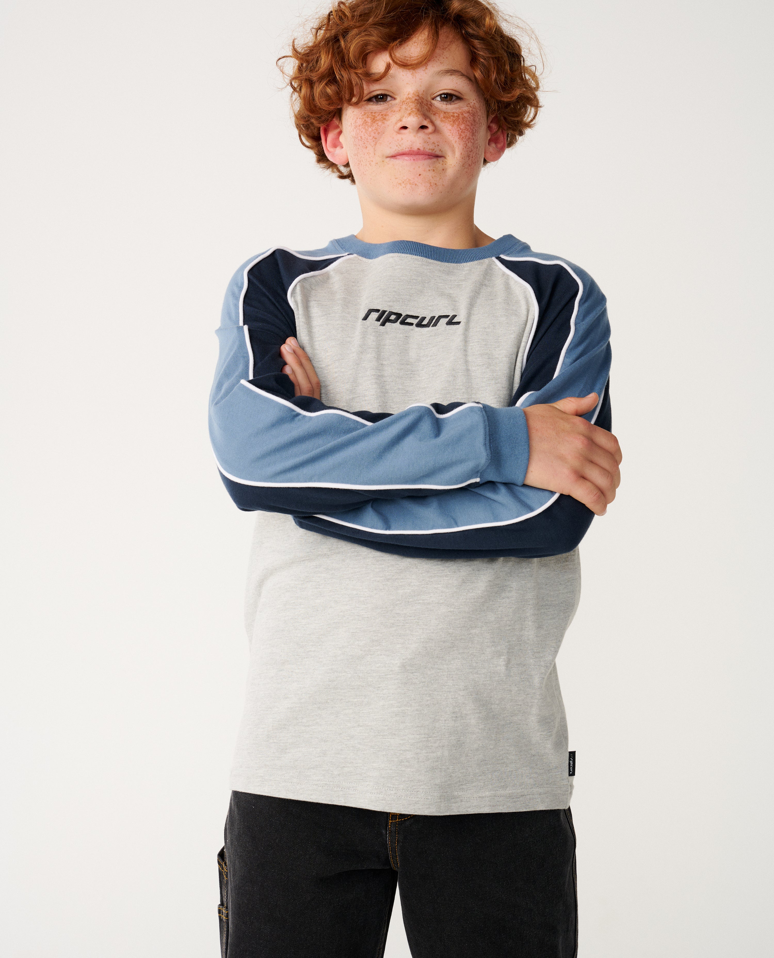 Kids Archive Panel Long Sleeve Tee