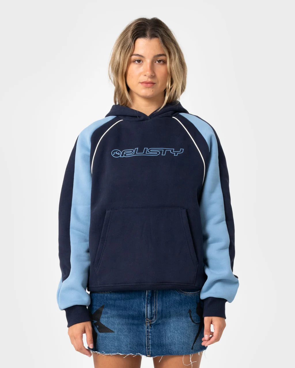 Black Spliced Oversized Hood