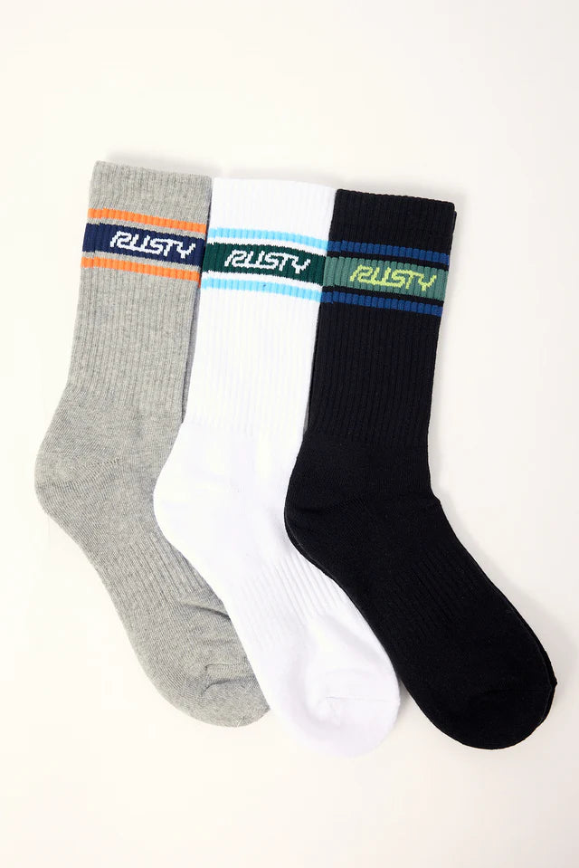 Pit Crew Mid Calf Sock 3 Pack