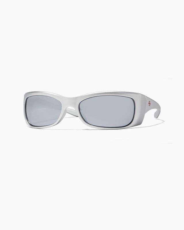 Sabotage Matte Chrome Silver Reflective Polarised Sunglasses