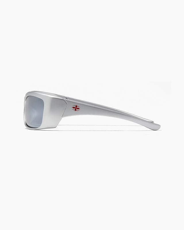 Sabotage Matte Chrome Silver Reflective Polarised Sunglasses