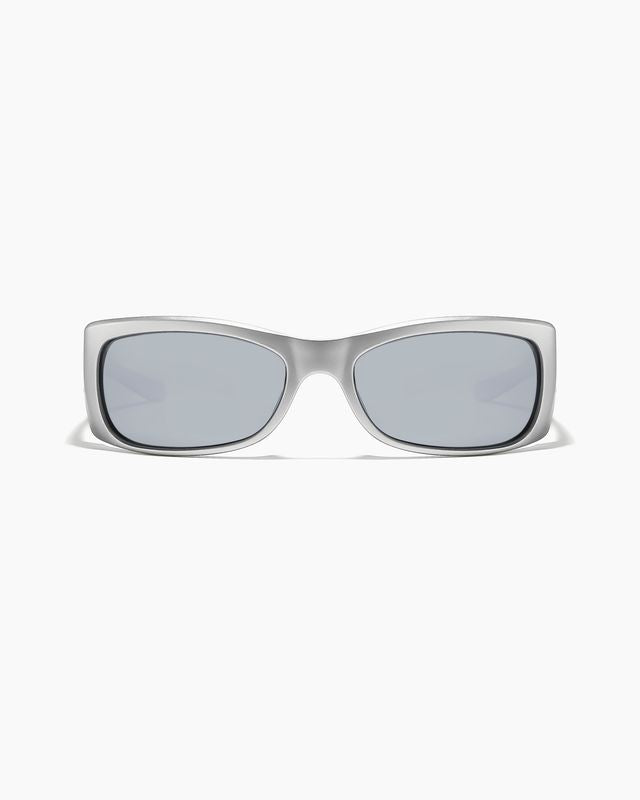 Sabotage Matte Chrome Silver Reflective Polarised Sunglasses