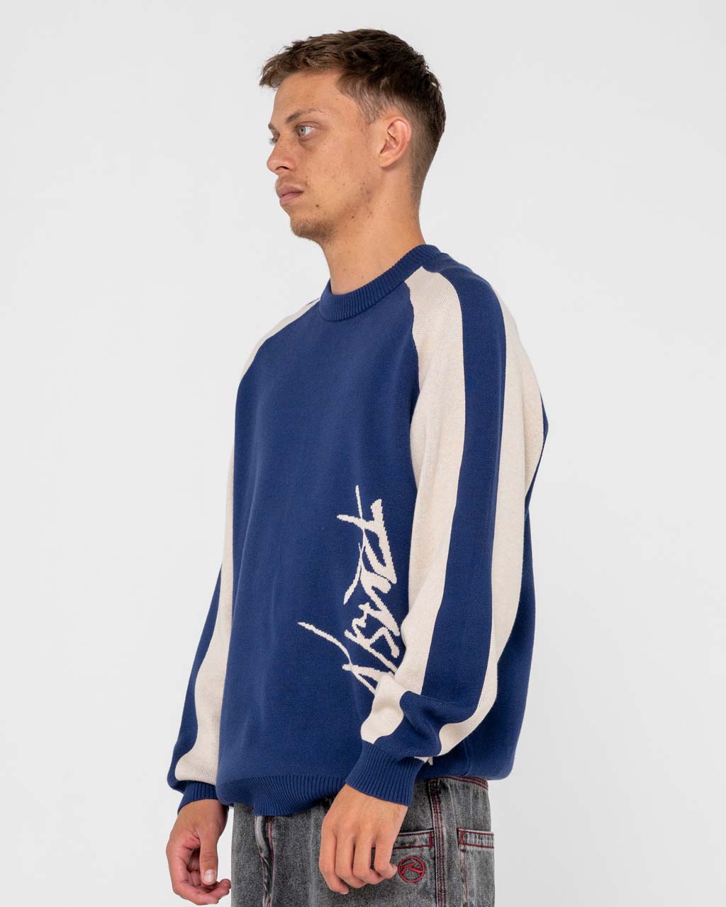 Roll Safe Boxy Knitted Crew
