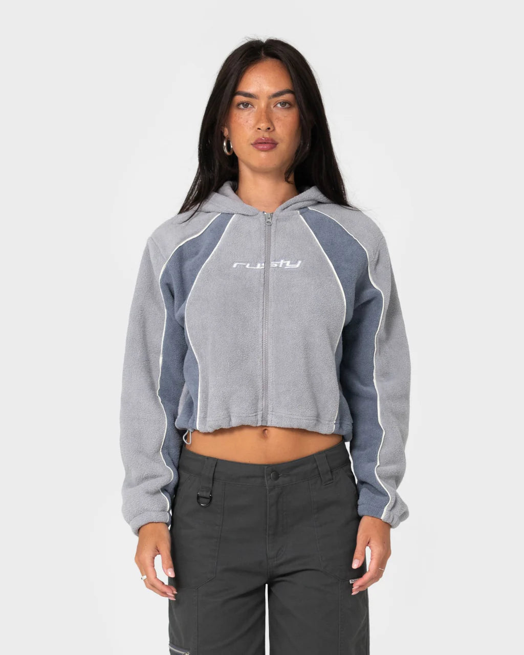 Two Tides Cropped Zip Through Polar Fleece