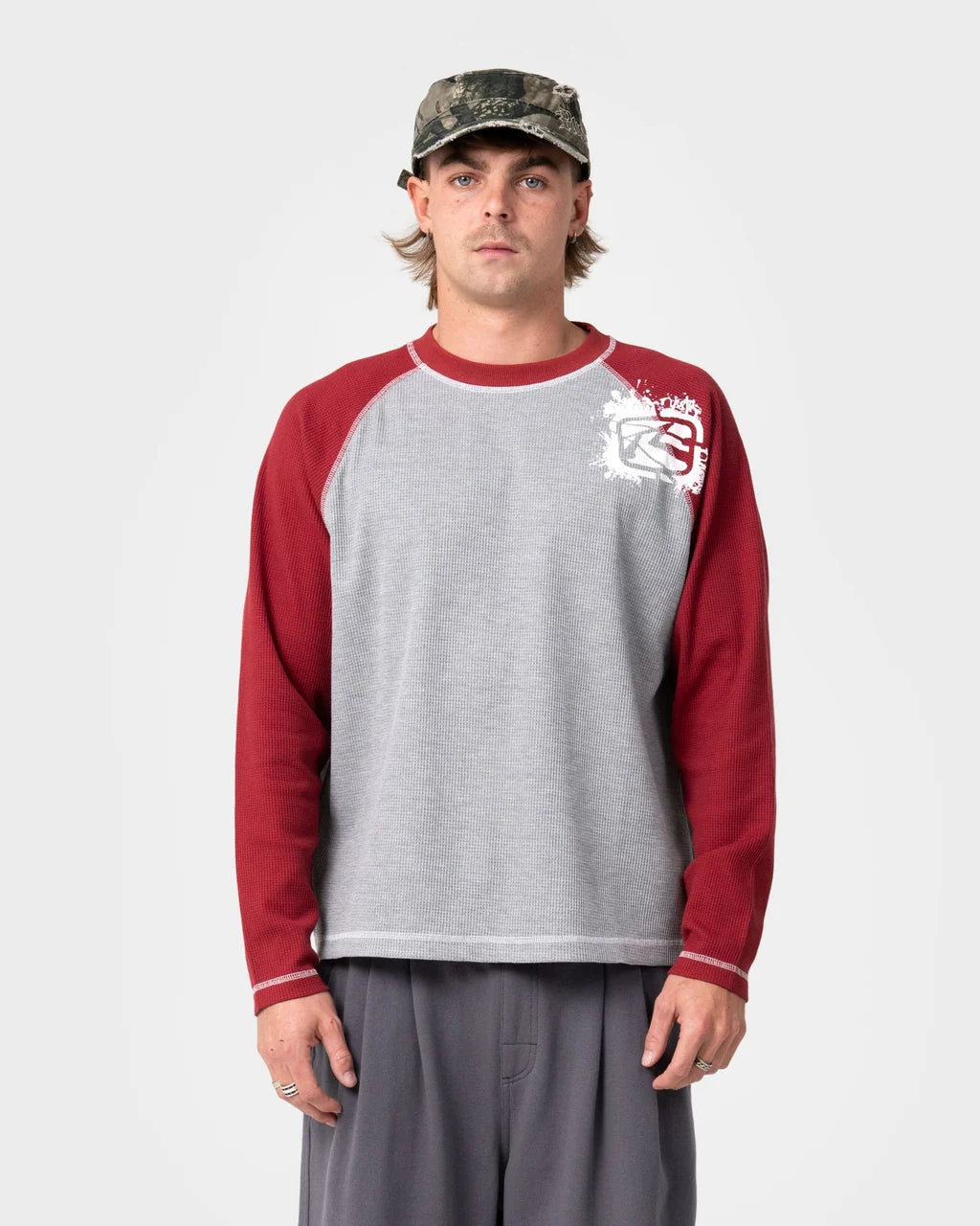 Shadow Waffle Long Sleeve Tee