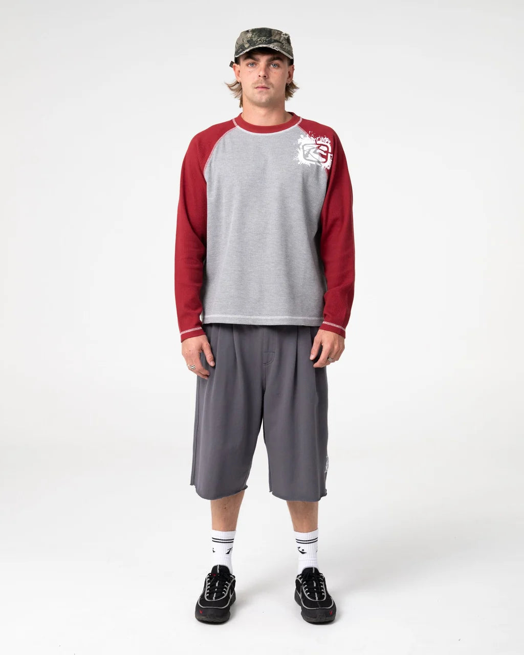 Shadow Waffle Long Sleeve Tee