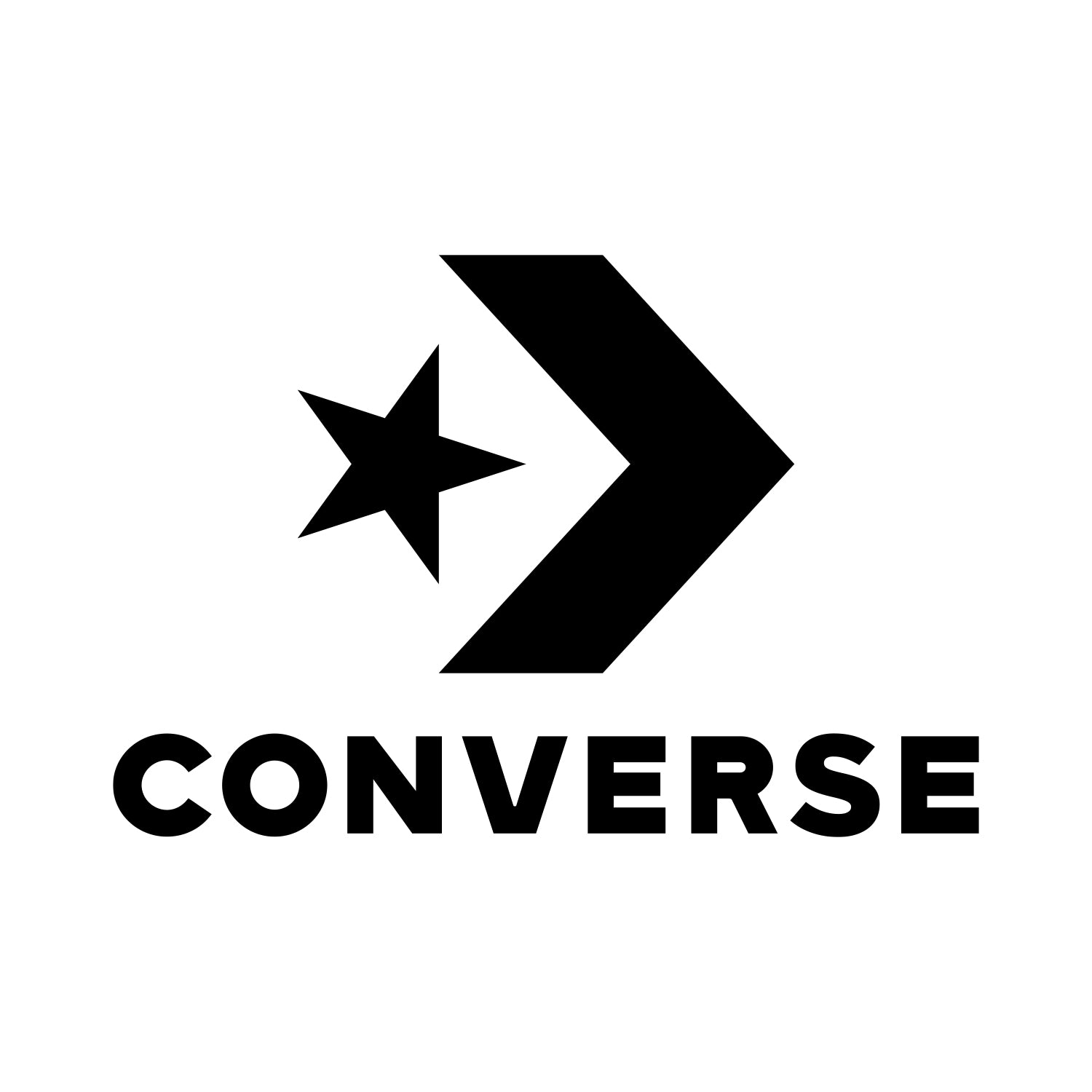 Black Converse logo on white backround