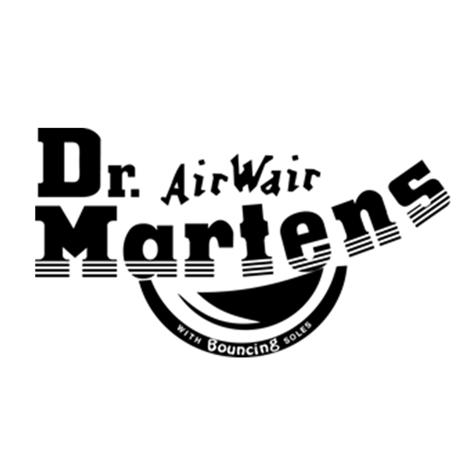 Black Dr Martens logo on white backround