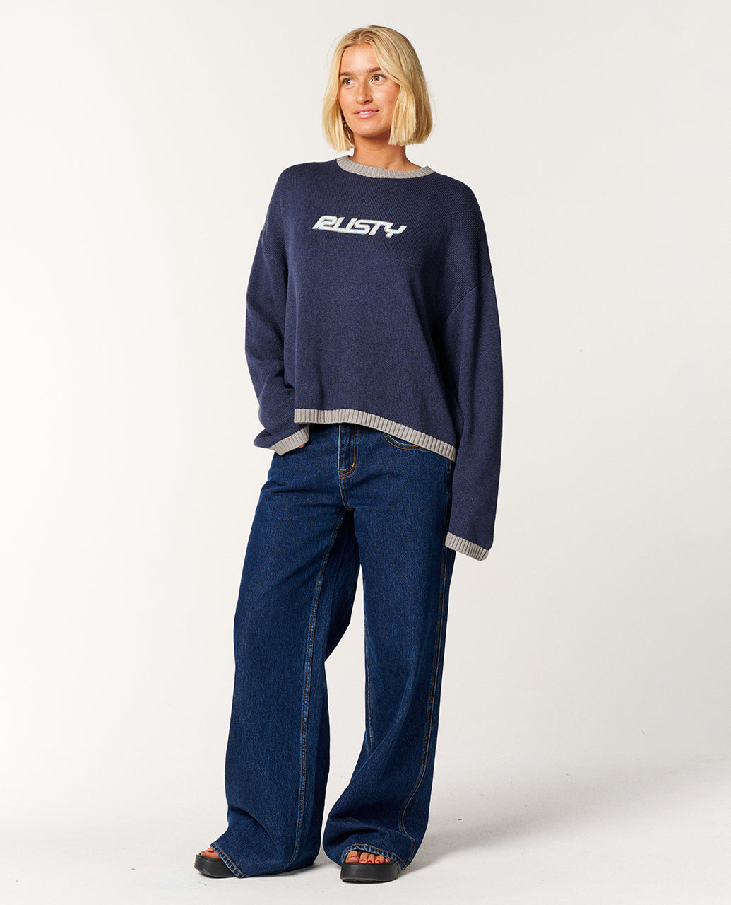 Rider Relaxed Crew Neck Knit