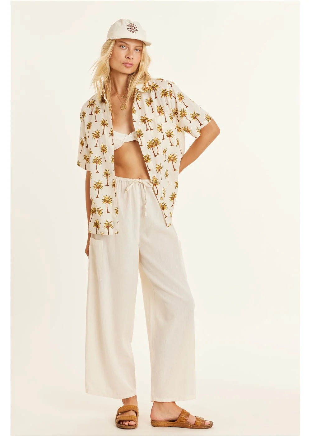 Under The Palms Woven Top