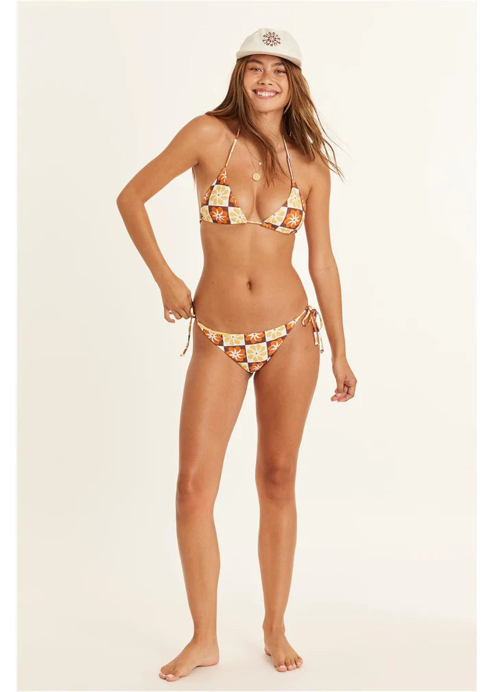 Flower Trip Skimpy Tie Side Bikini Bottom
