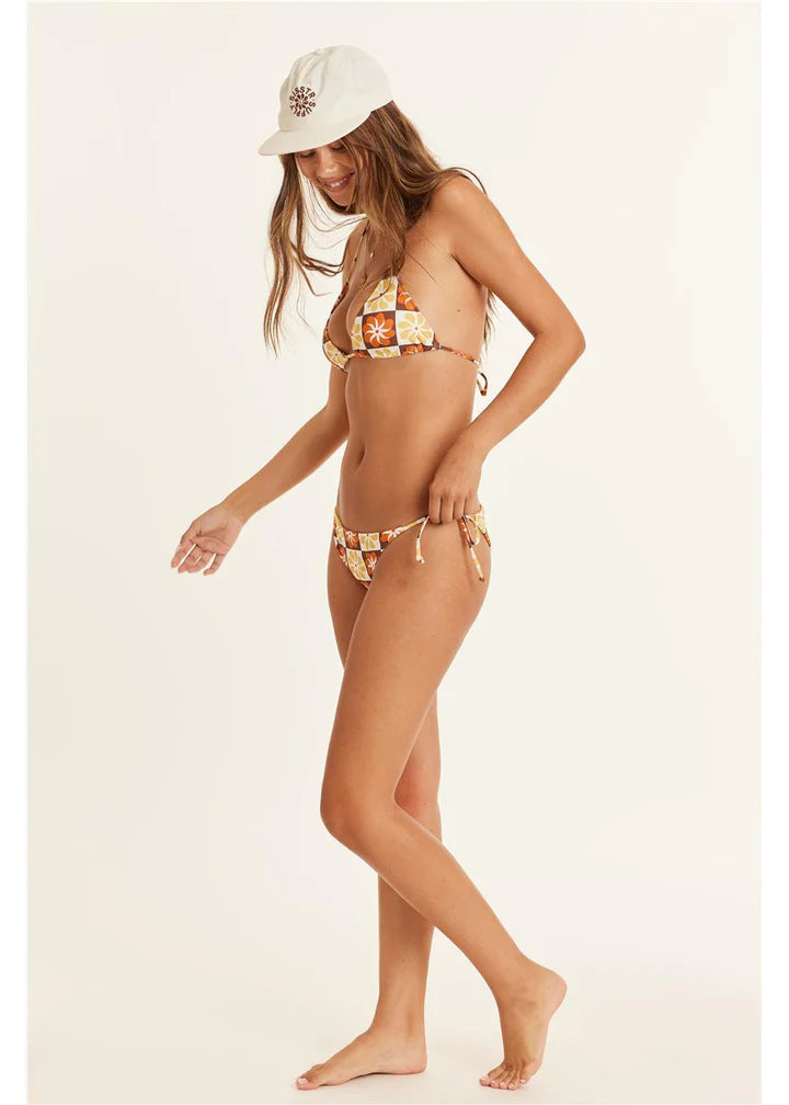 Flower Trip Triangle Bikini Top