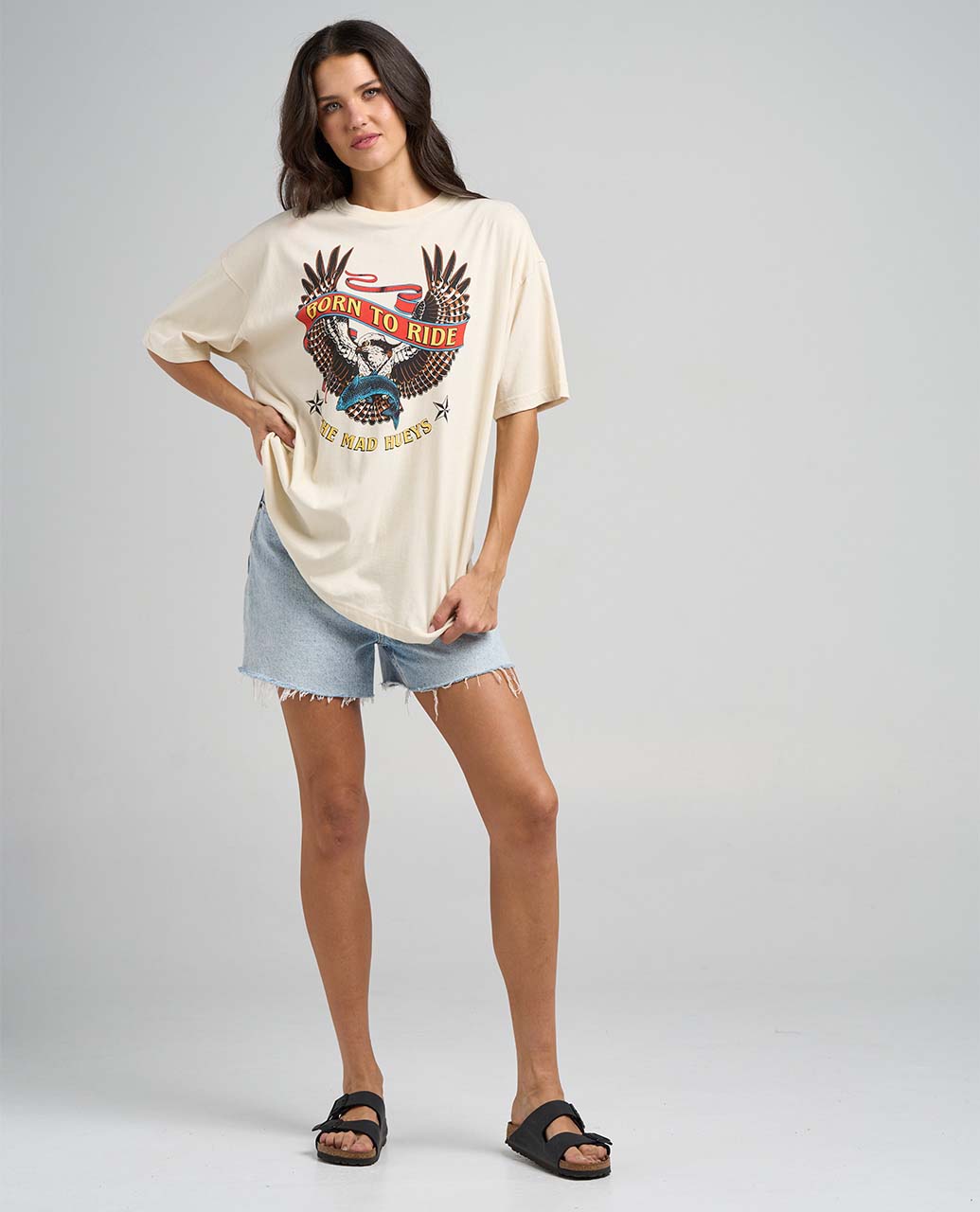 Born To Ride Over Sized Short Sleeve Tee