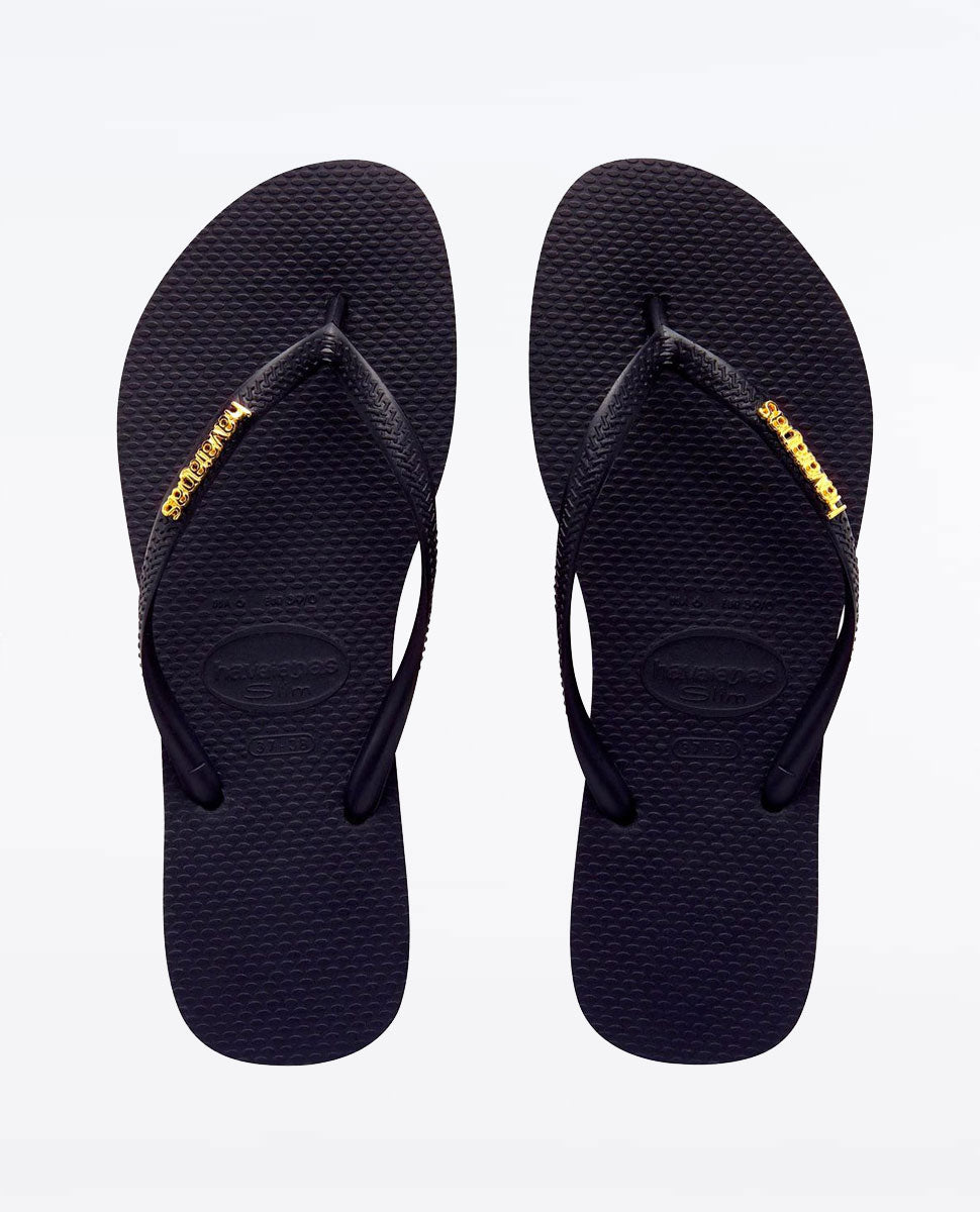 Havaianas Slim Metal Logo Thongs - Main Image