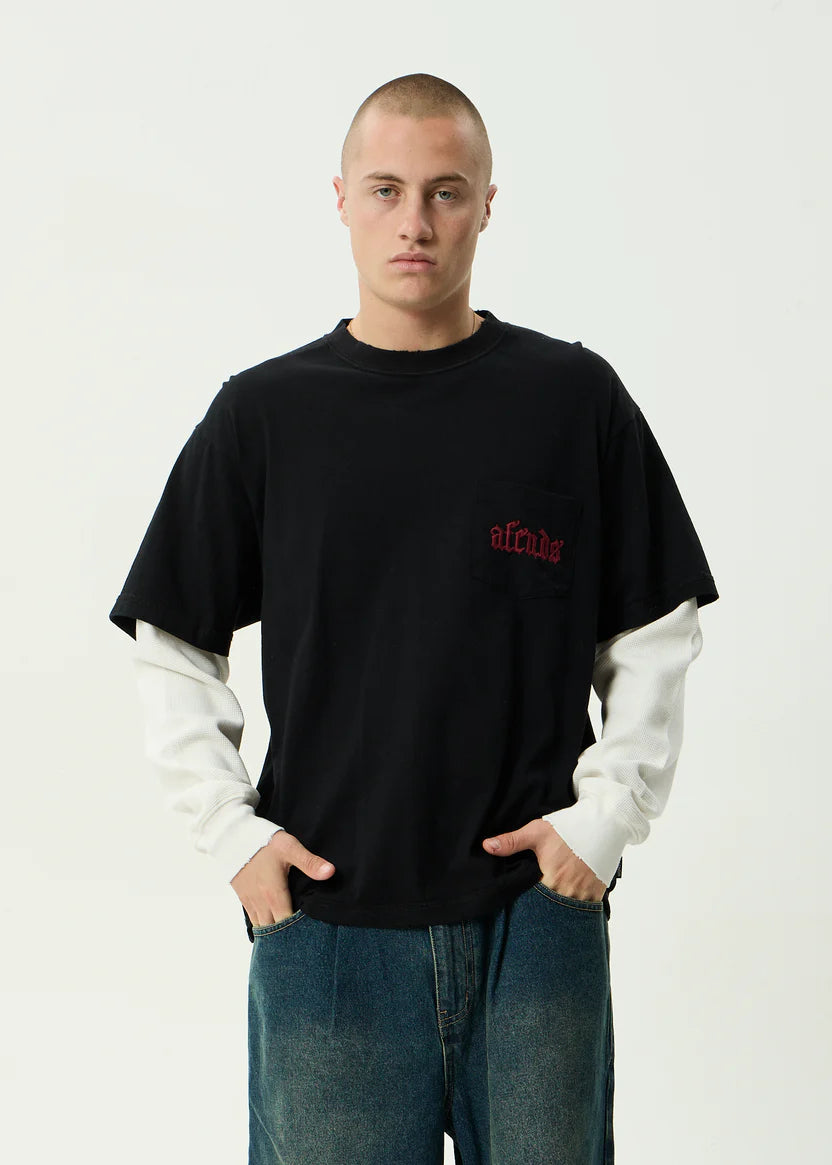 Drop Zone Layered Waffle Long Sleeve Tee
