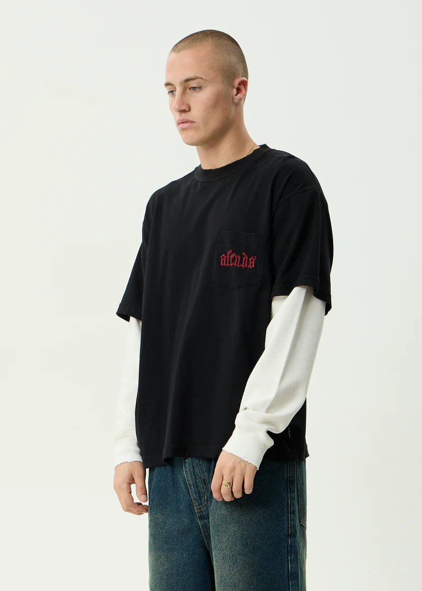 Drop Zone Layered Waffle Long Sleeve Tee