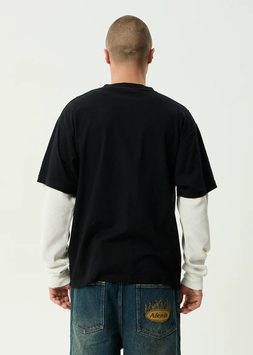 Drop Zone Layered Waffle Long Sleeve Tee