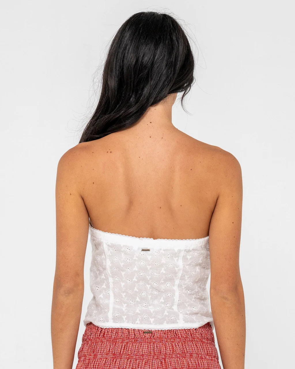 Mandy Button Up Strapless Top