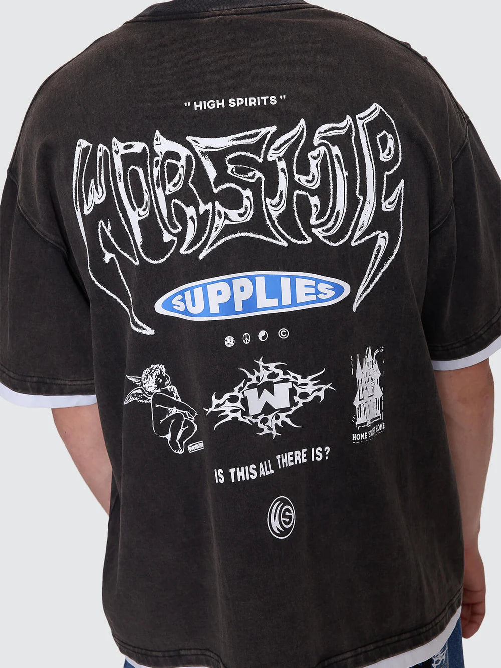 Is This It Box Fit Cropped Layer Tee