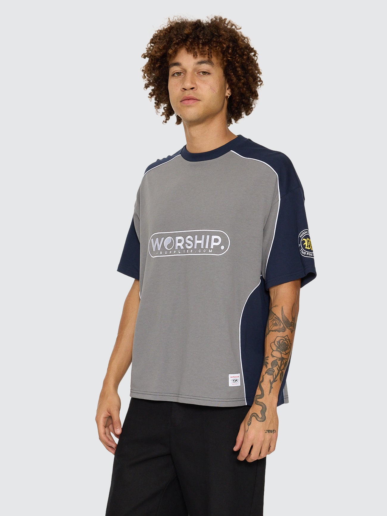 Sideline Over Sized Panel Tee