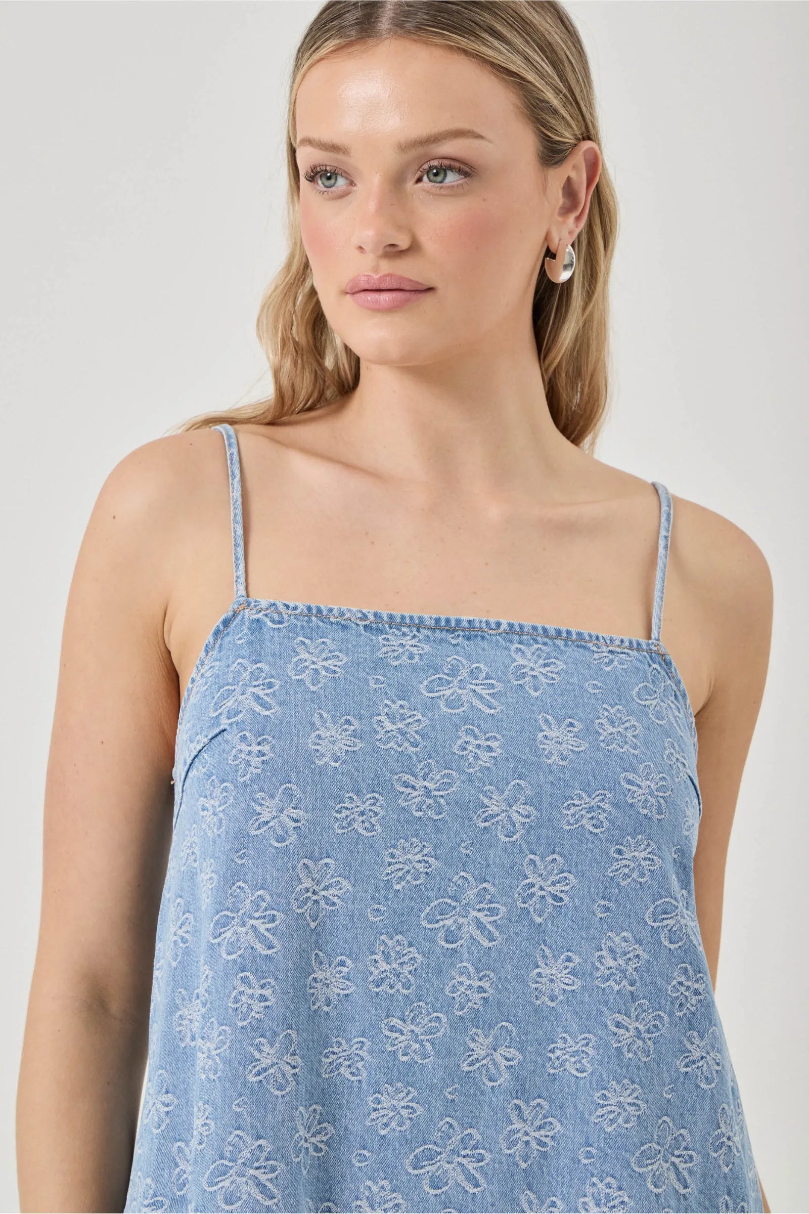 Indigo Flowers Cami Dress
