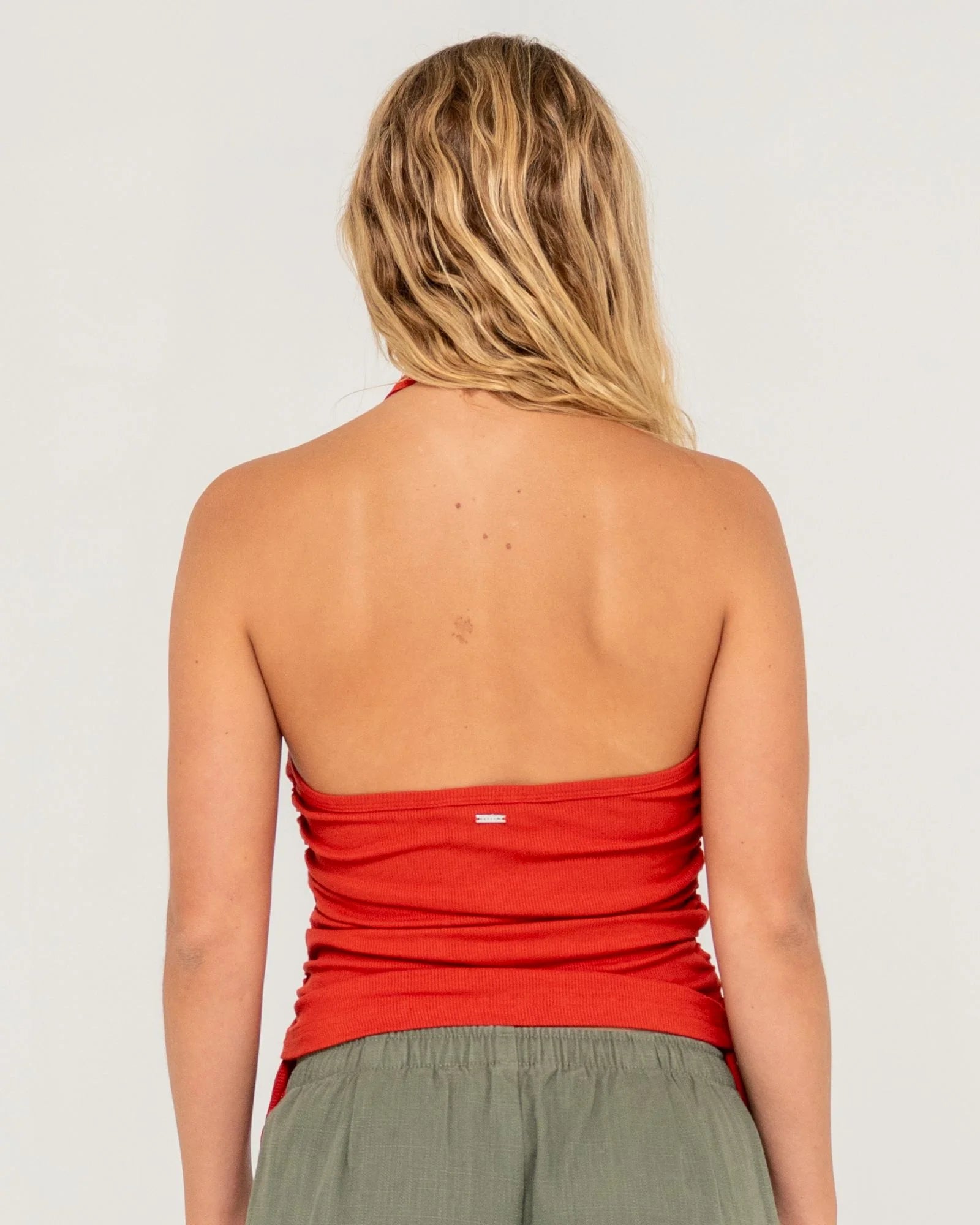 Halter It Up Rouches Top