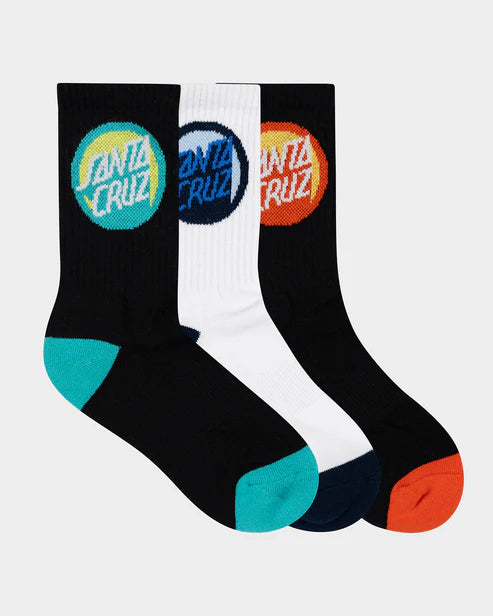 Boys Bold Shadow Dot Crew Socks 4 Pack