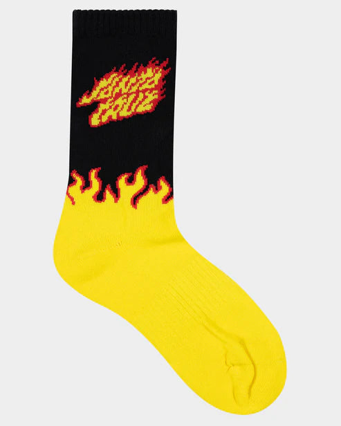 Boys Flaming Stack Crew Sock 2 Pack