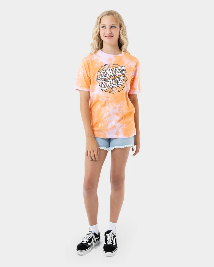 Girls Facet Dot Hollow Front Tee