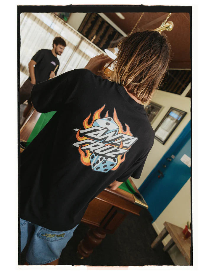 Flaming Dice Dot Flash Tee