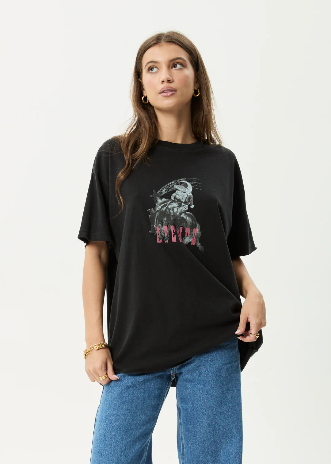 Cosmic Cow Hemp Oversized Tee