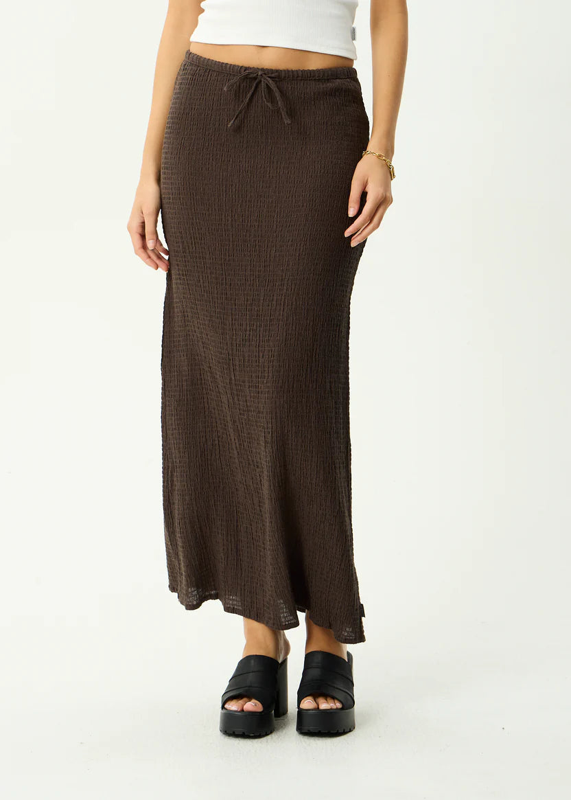 Frida Seersucker Maxi Skirt