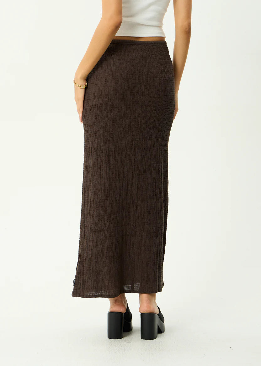Frida Seersucker Maxi Skirt