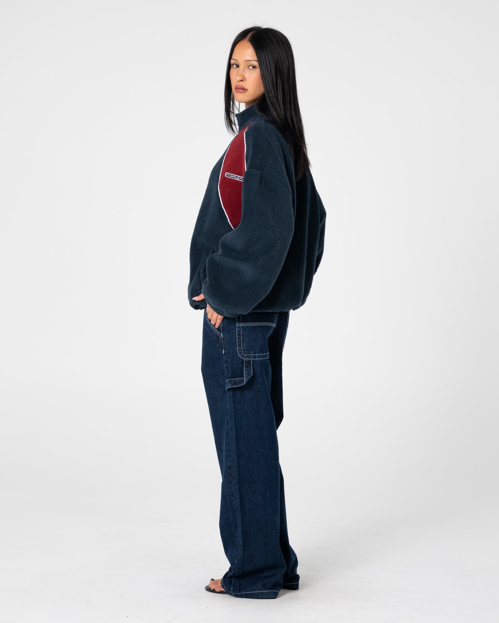 Two Tides Zip Through Sherpa Fleece