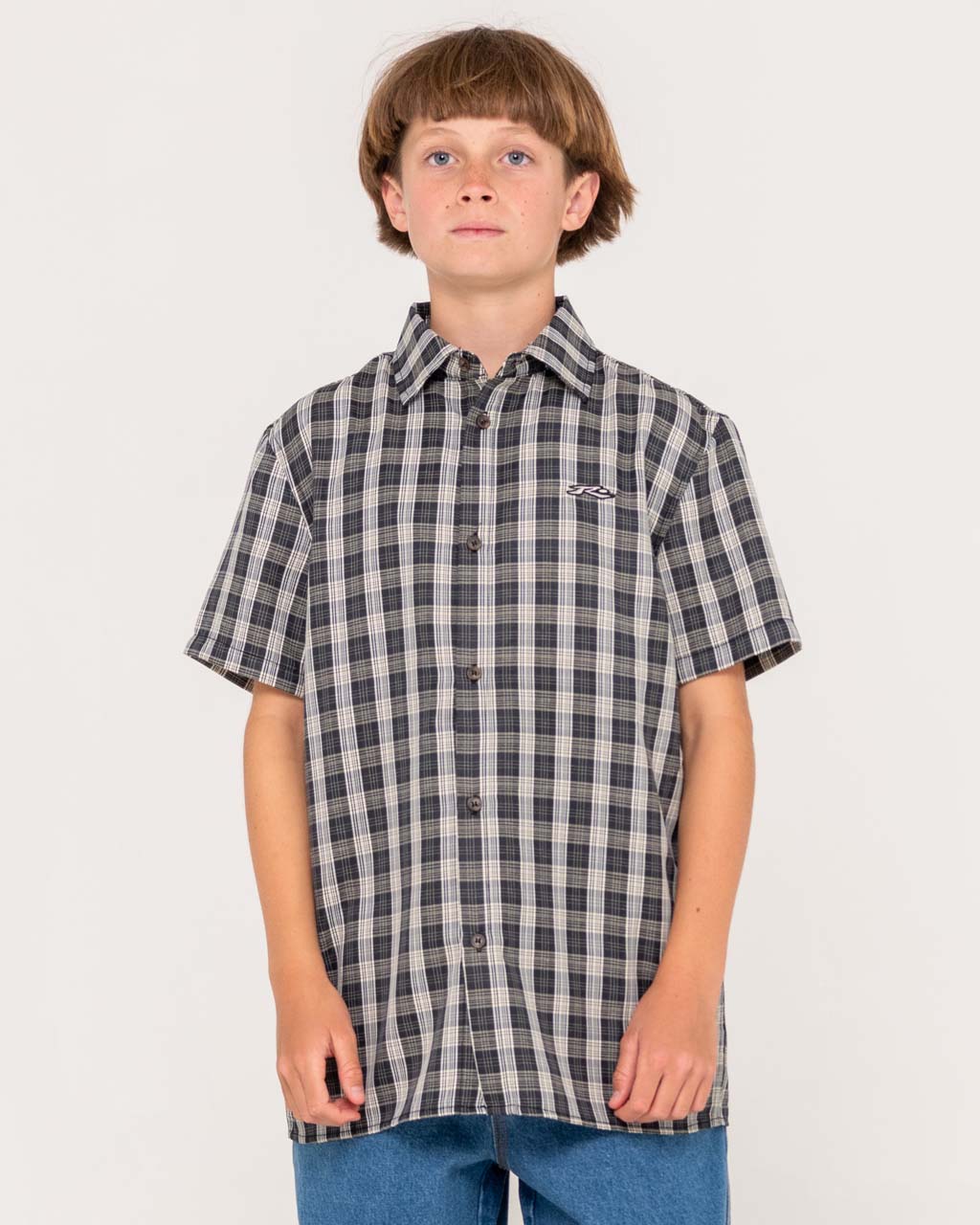 Boys Datsun Check Short Sleeve Shirt