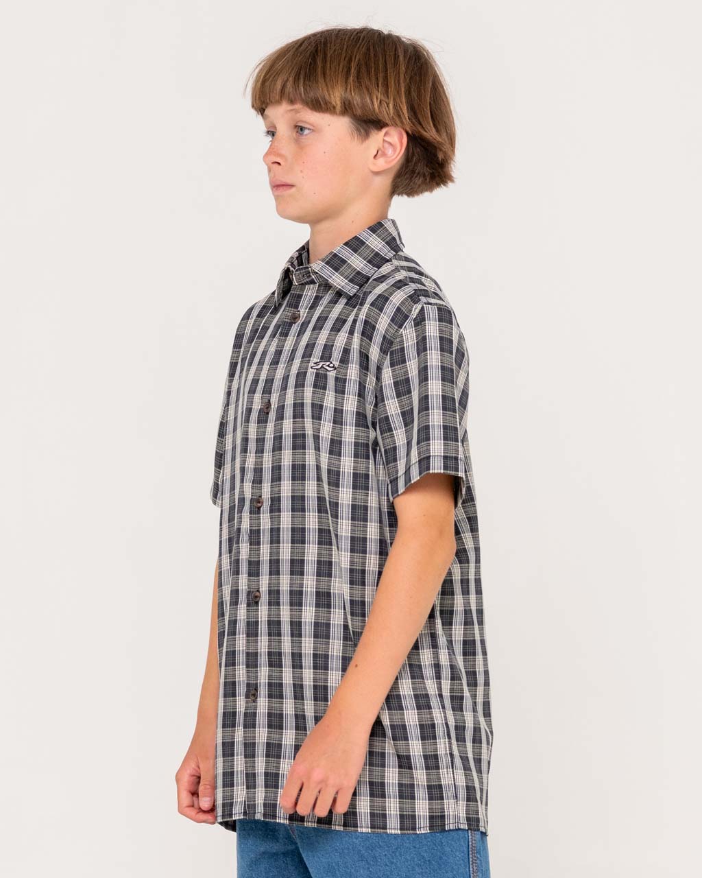 Boys Datsun Check Short Sleeve Shirt