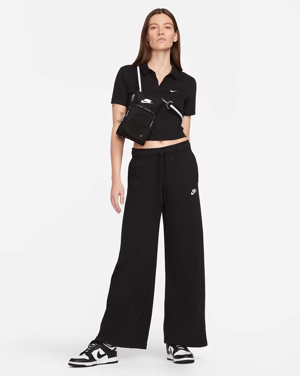Nike Fleece Mid Rise Wide Leg Sweatpants