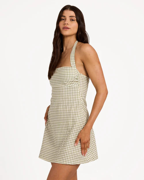 Break Line Halter Dress
