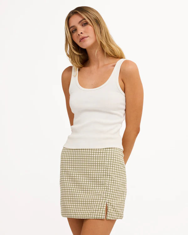Break Line Mini Skirt